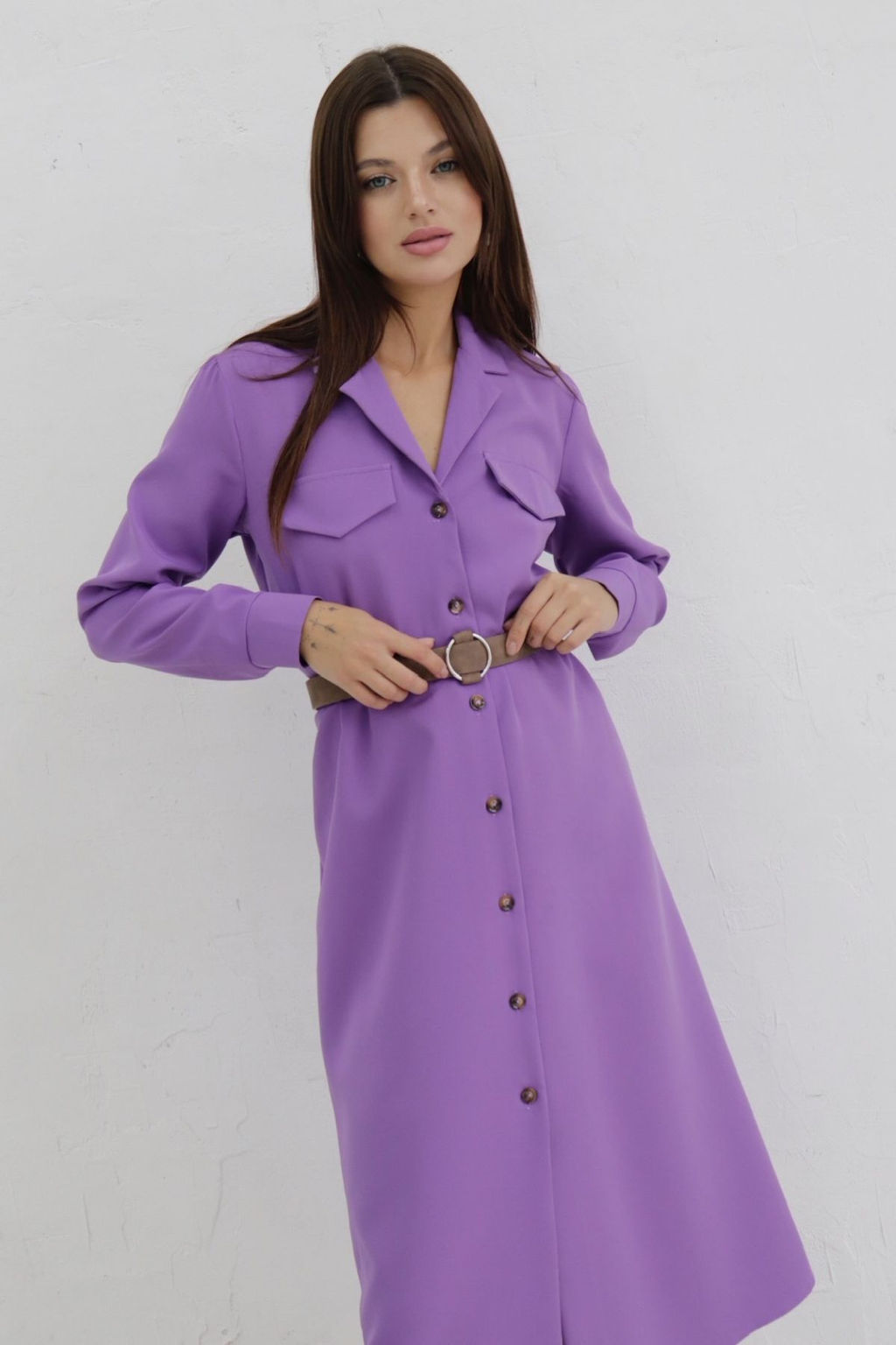 Платье-рубашка с английским воротником - Martichelli фото 311