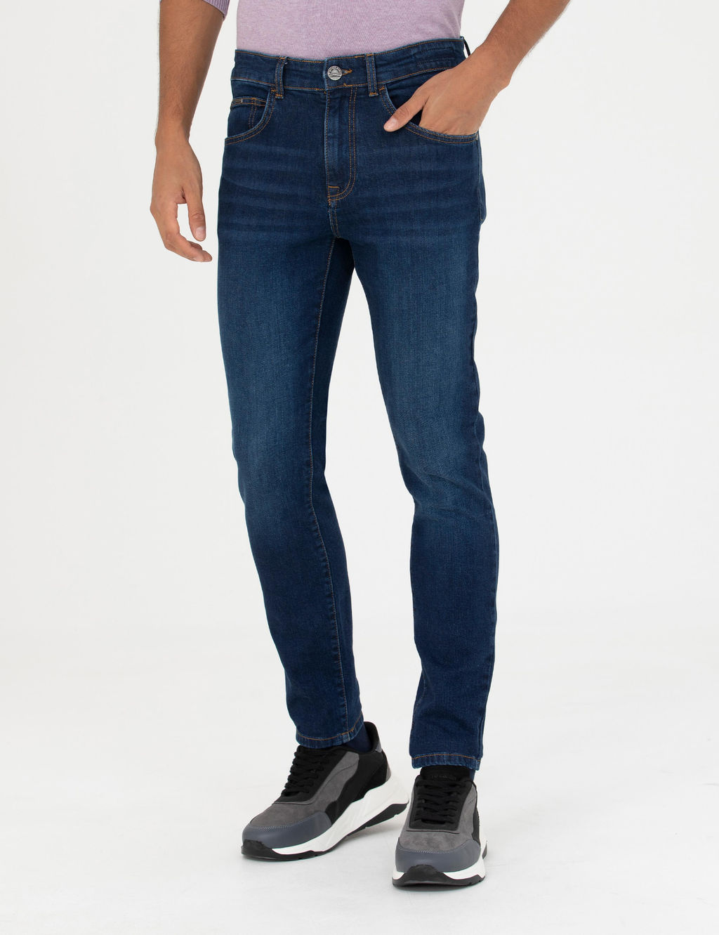 Lacivert Slim Fit Jean Pantolon