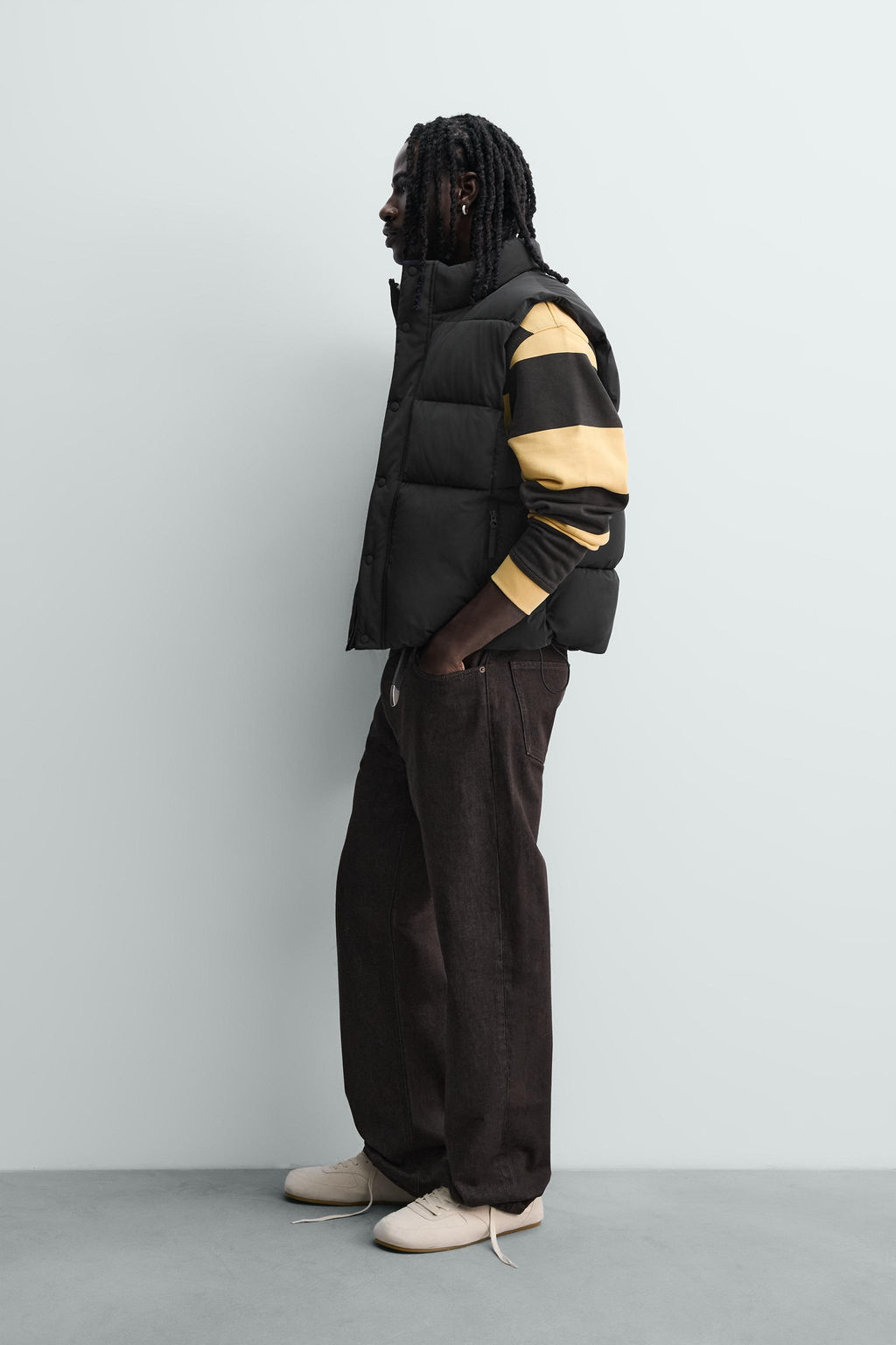 CHALECO ACOLCHADO CROPPED FIT / Negro - Zara фото 4