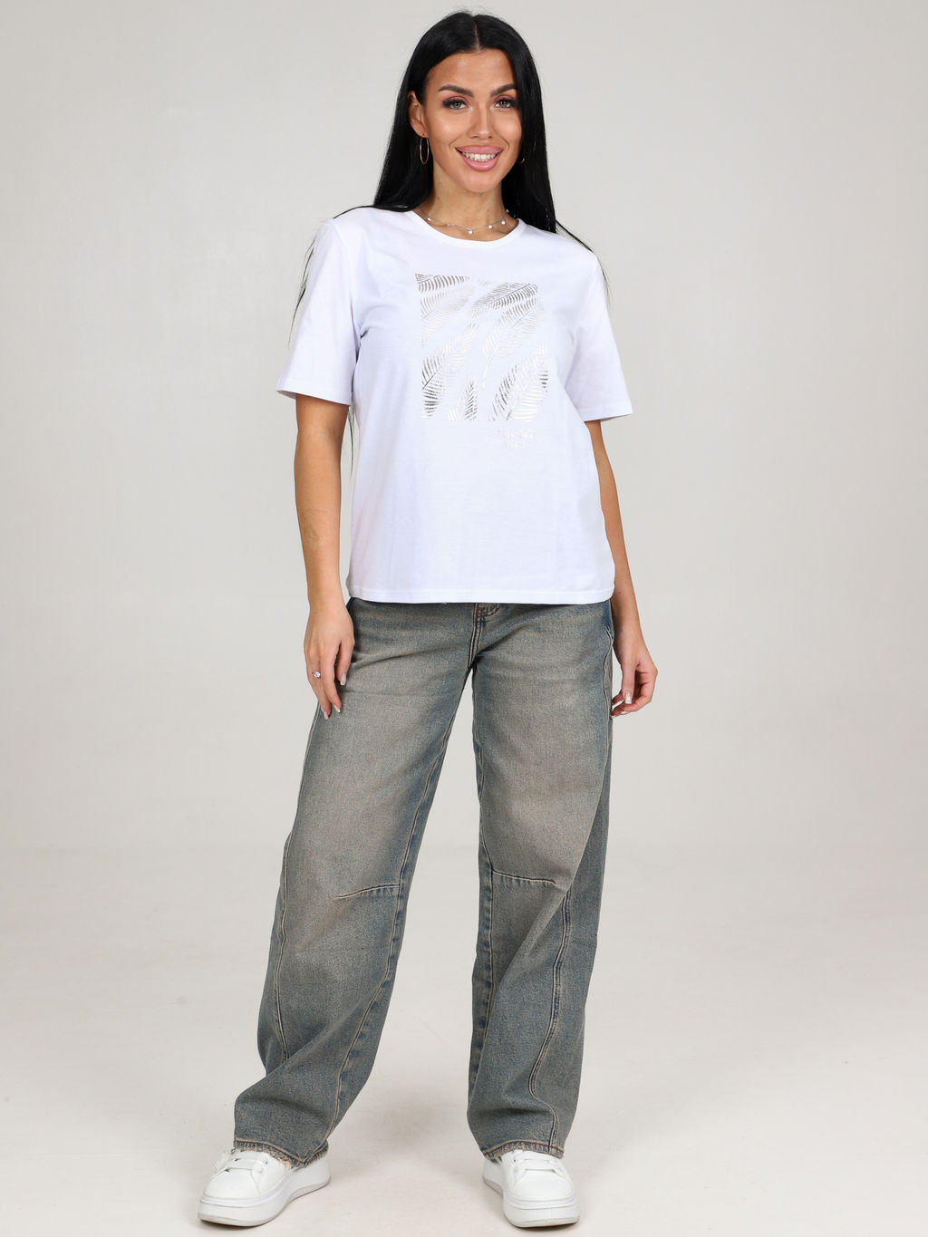 Футболка Белая (М-977) - Лиза фото 3