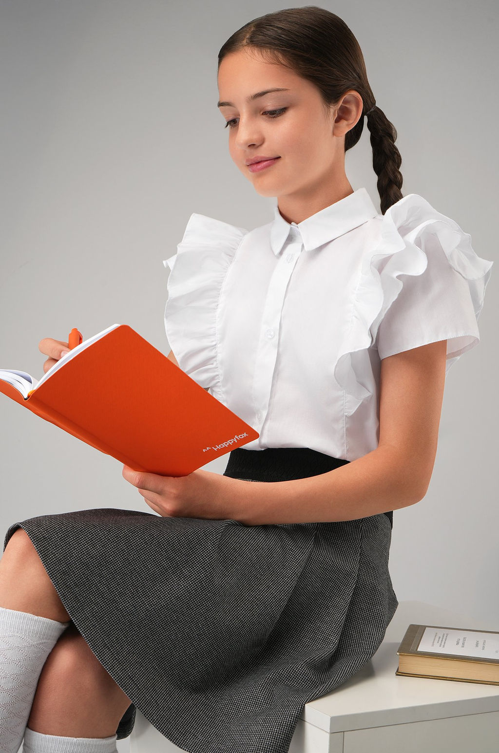 Нарядная блузка для девочки с коротким рукавом Happyfox