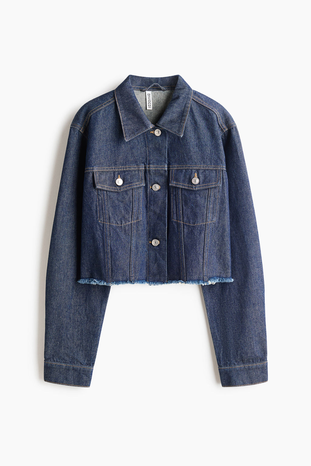 Cazadora denim cropped