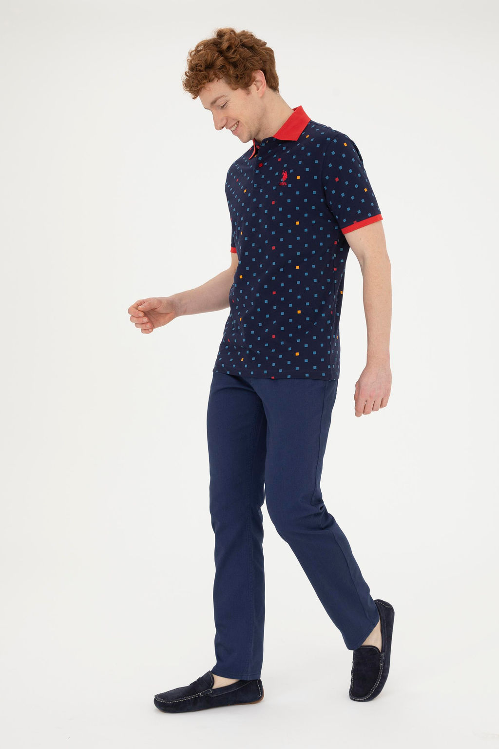 Мужская шафрановая футболка - U.s. polo assn фото 4