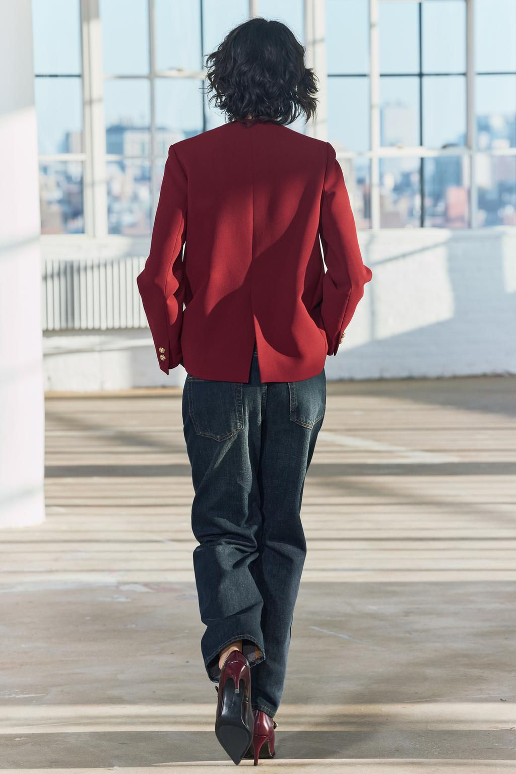 ZW COLLECTION BUTTON BLAZER - Zara фото 3