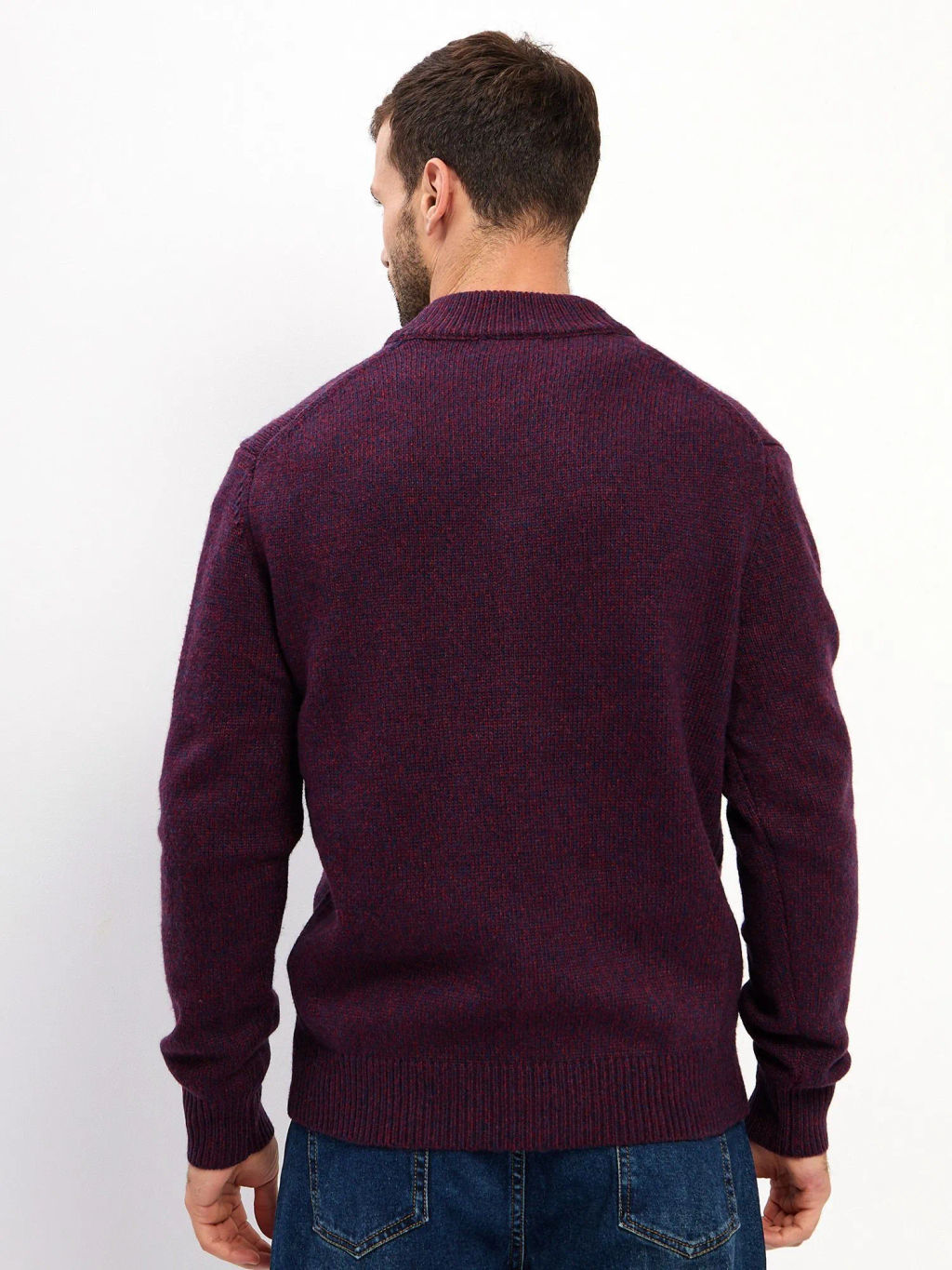 Кардиган мужской GREG G139-RC02 (бордо-синий)  фото 16