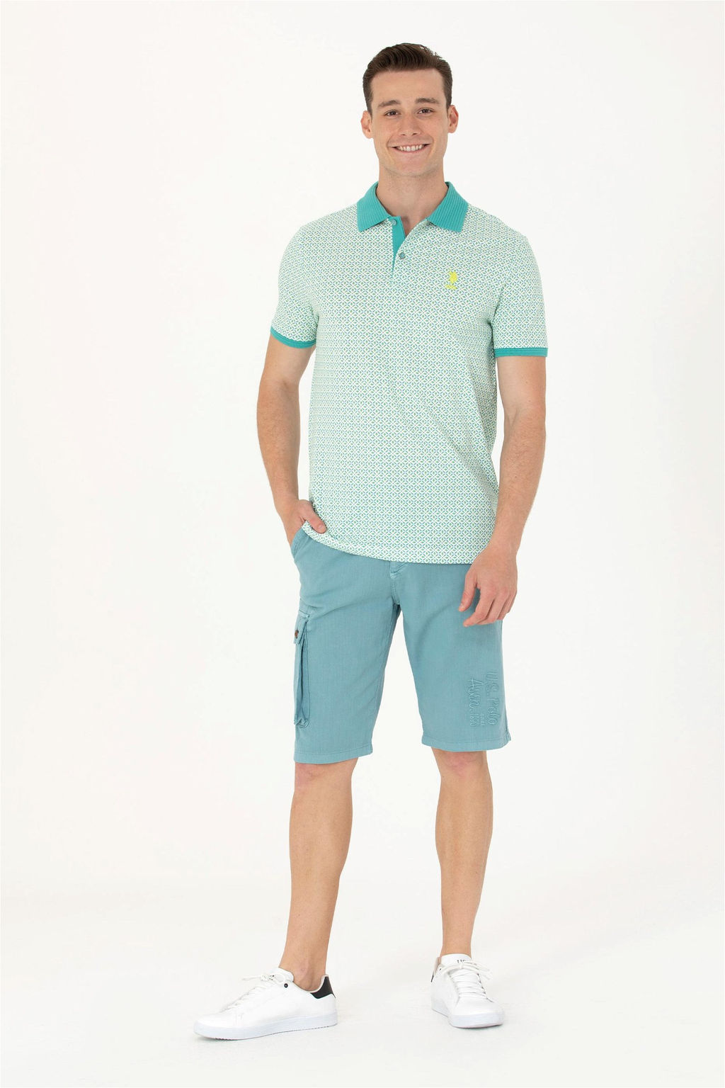 Мужская мятная футболка - U.s. polo assn фото 5