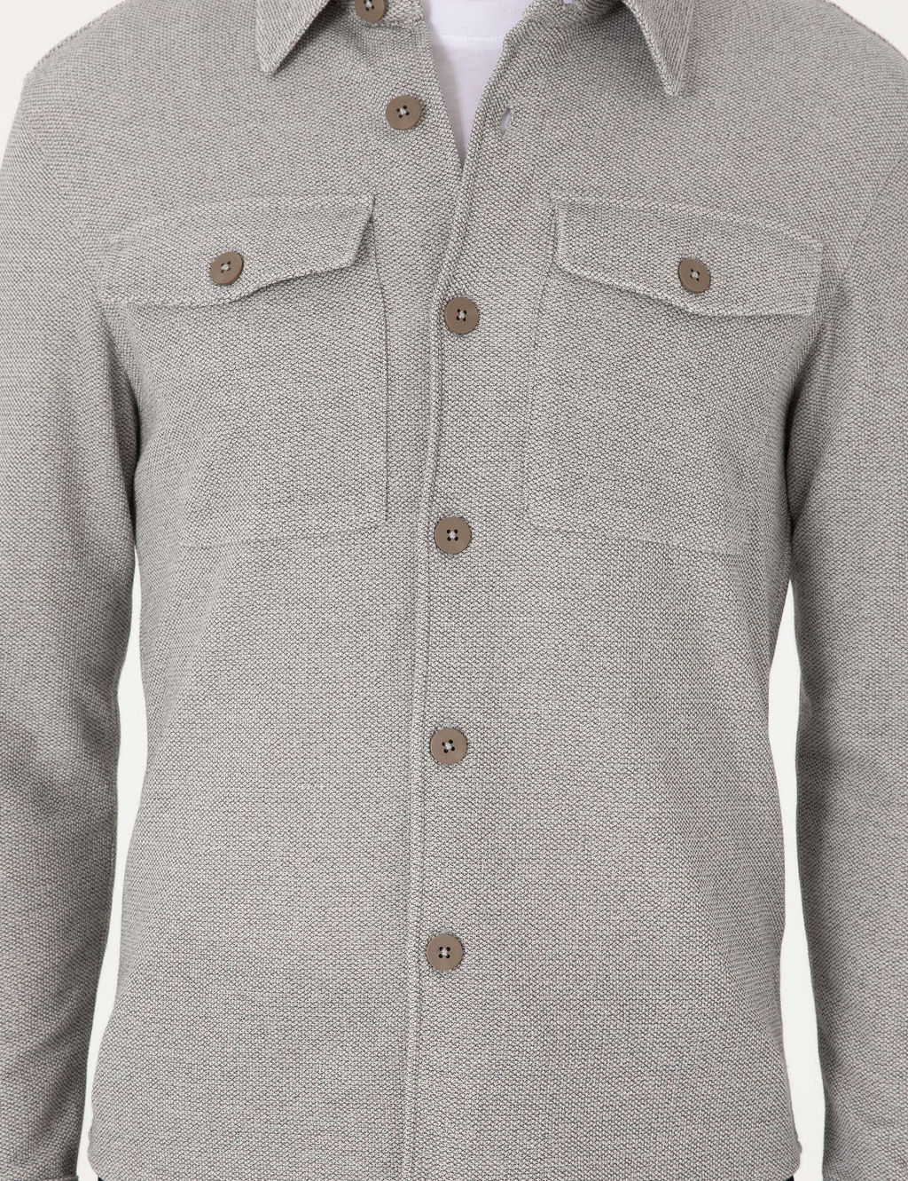 Gri Regular Fit Ceket G_mlek - Cacharel фото 6