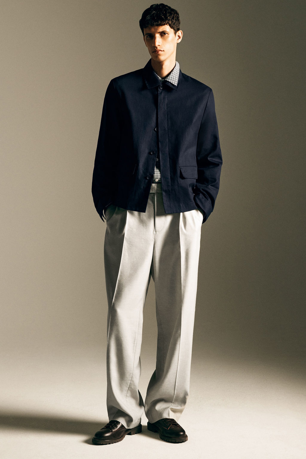 PANTAL?N WIDE LEG CON CINTUR?N EN MEZCLA DE LINO - H&m фото 8