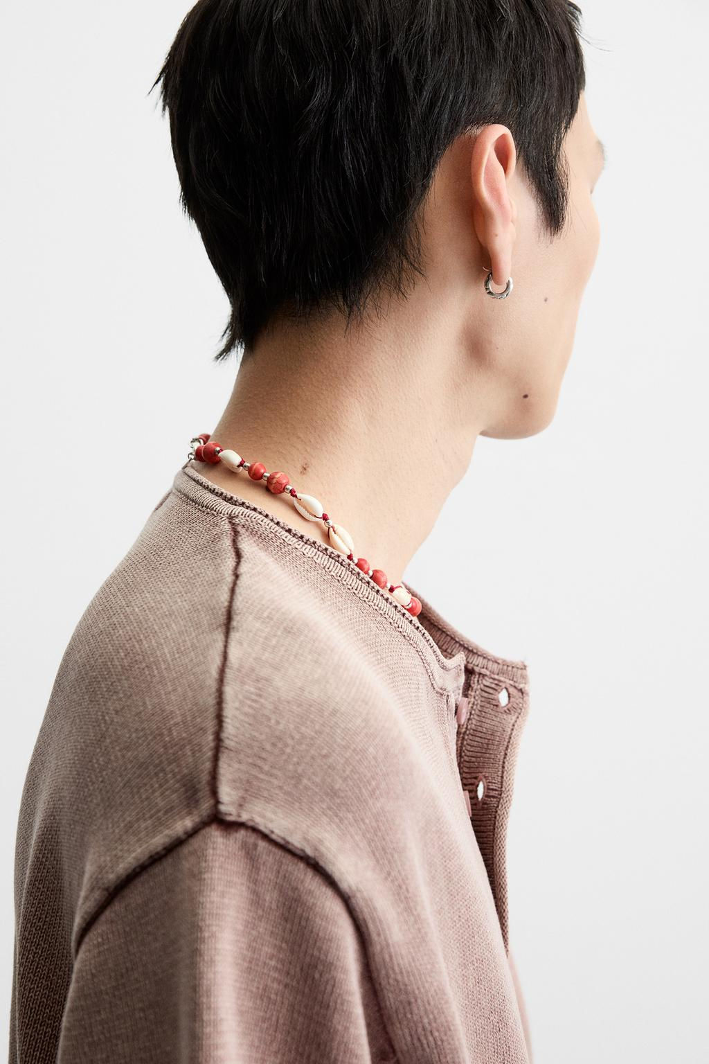 WASHED KNIT BUTTON-UP T-SHIRT - Zara фото 5