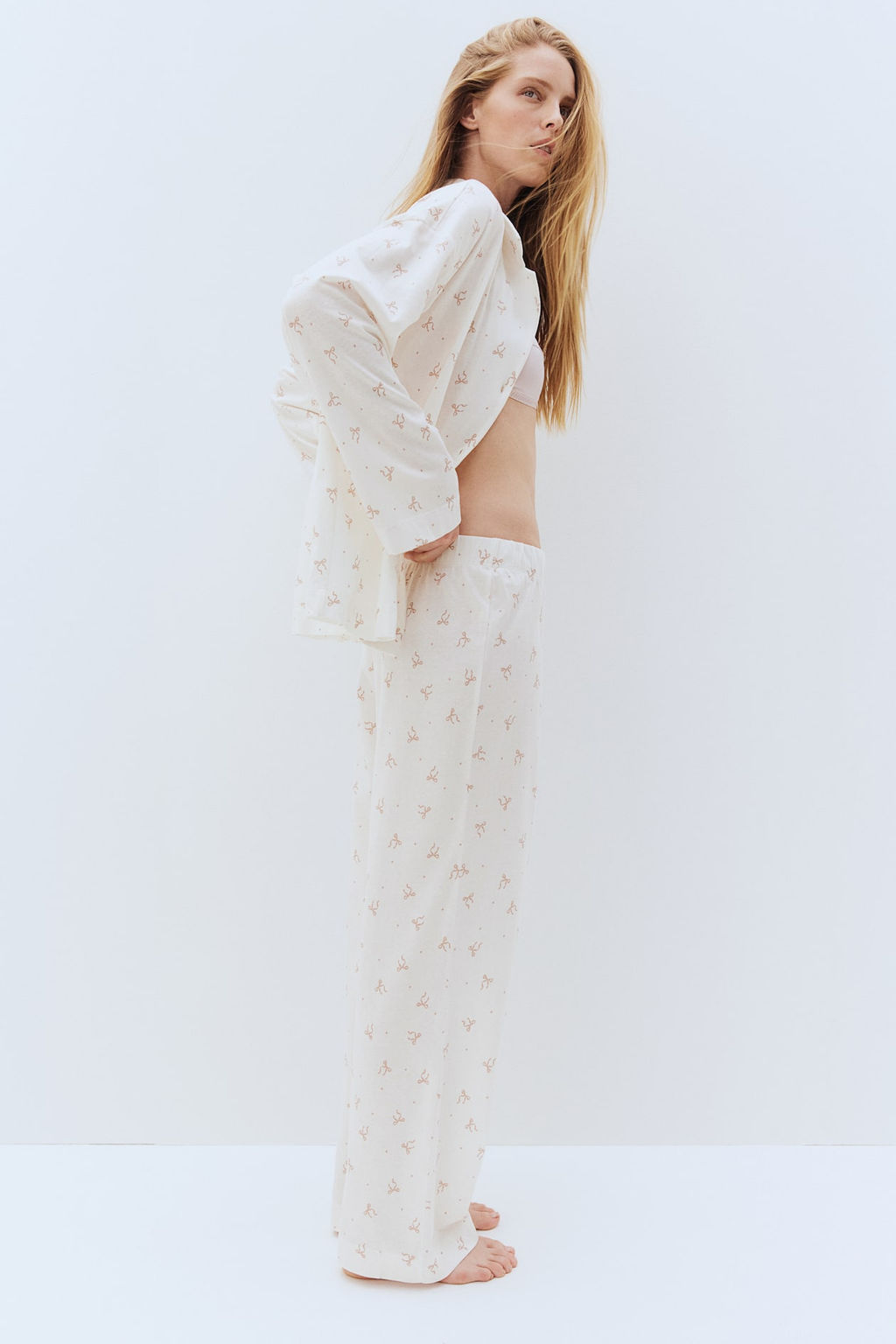Pijama estampado de punto - H&m фото 6