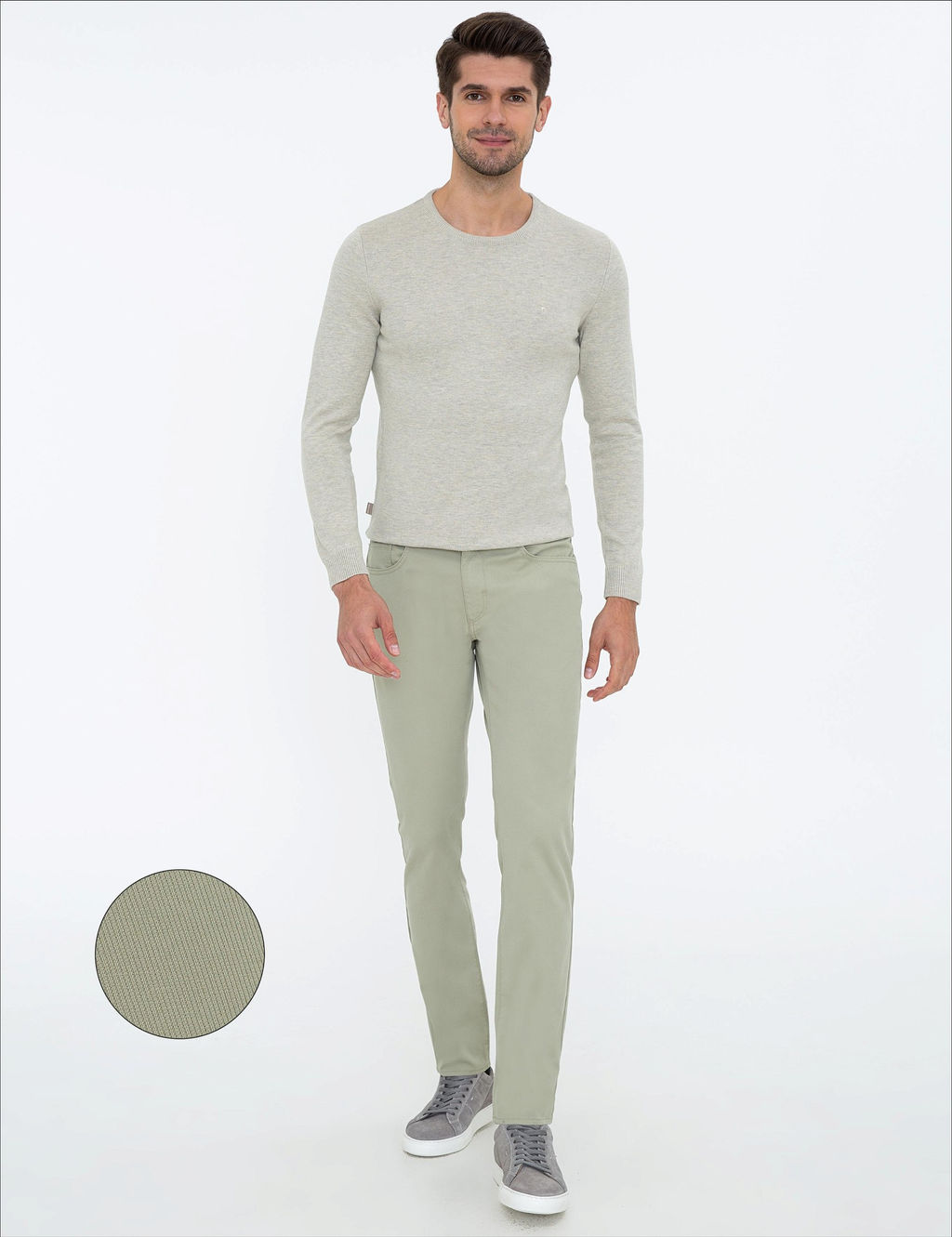 Su Ye_ili Slim Fit Kanvas Pantolon