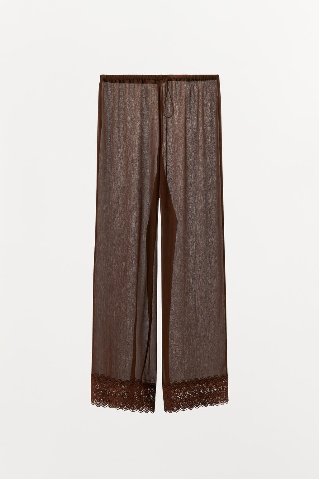 FLOWING LACE TROUSERS - Zara фото 3