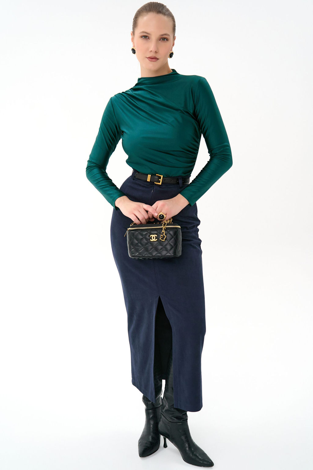 Лонгслив Нора (изумрудный) - Эльза фото 6