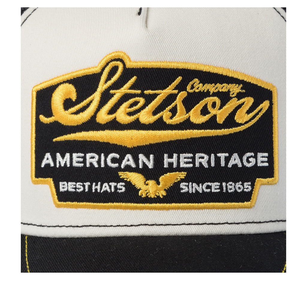 Бейсболка STETSON арт. 7751103K TRUCKER CAP AMERICAN HERITAGE (черный / белый)  фото 4