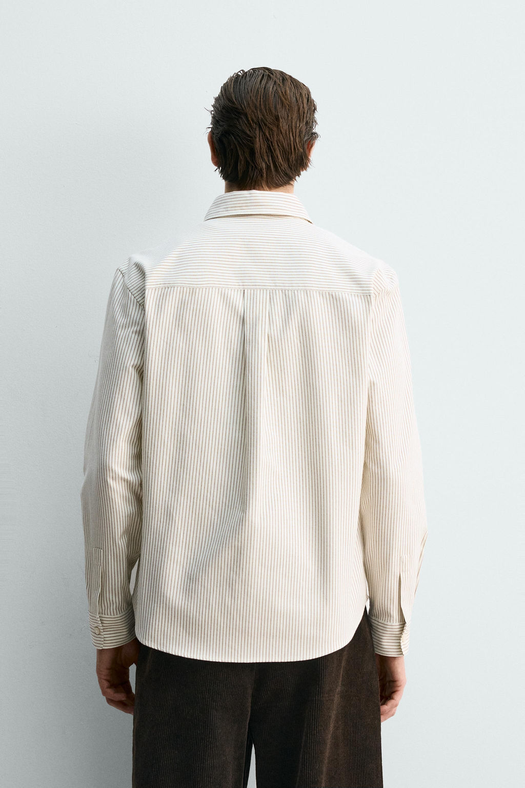 STRIPED TEXTURED OXFORD SHIRT - Zara фото 3