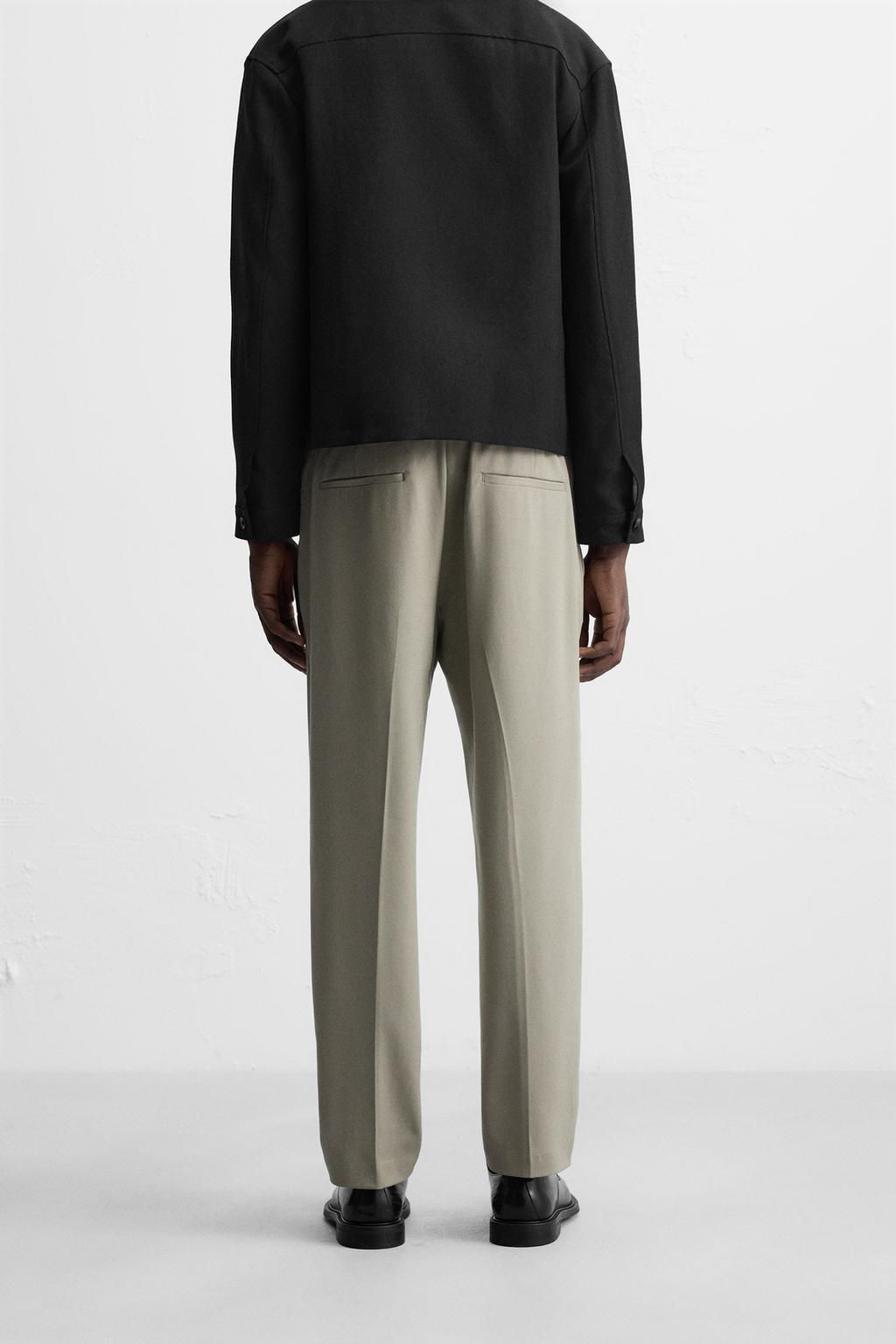 COMFORT FIT JOGGER WAIST TROUSERS - Zara фото 13