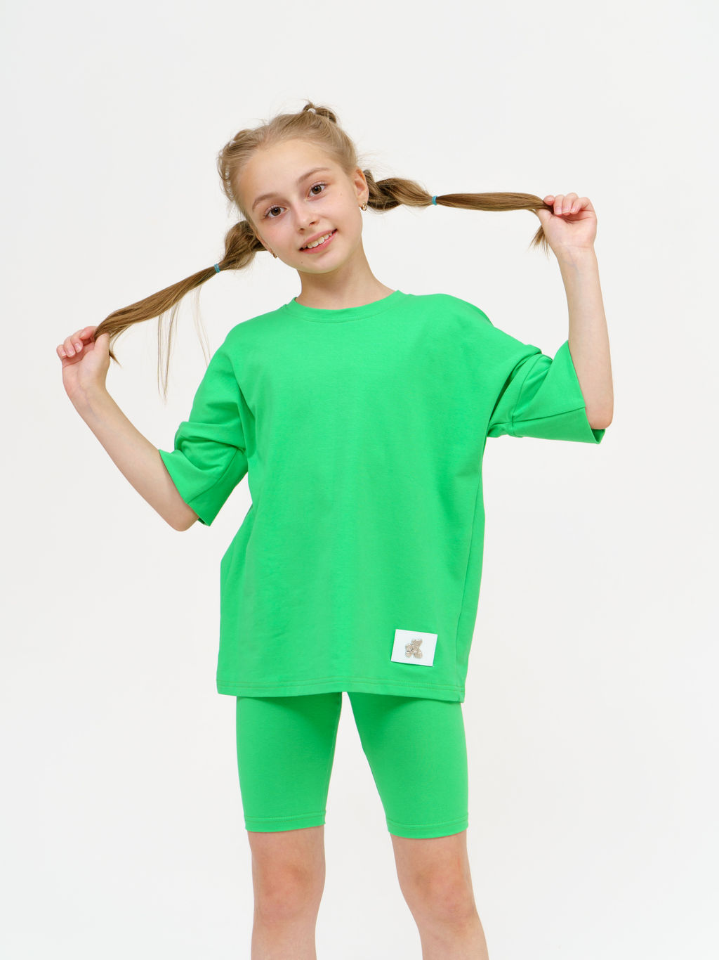 950Д Костюм с велосипедками "Зеленый"