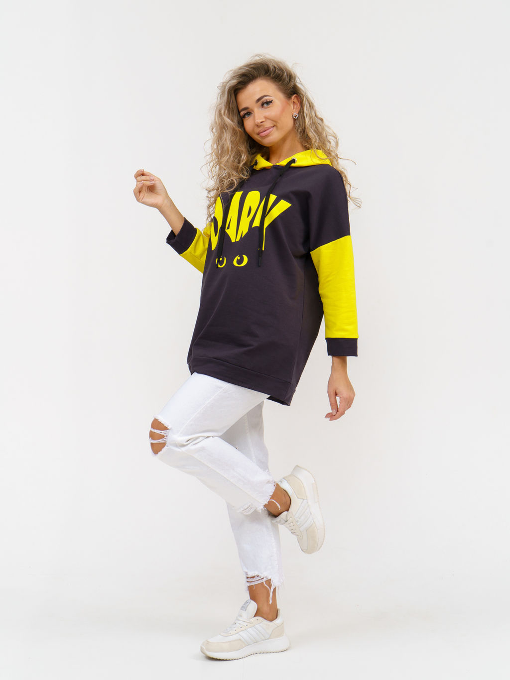 806 Худи "фуме/желтый"