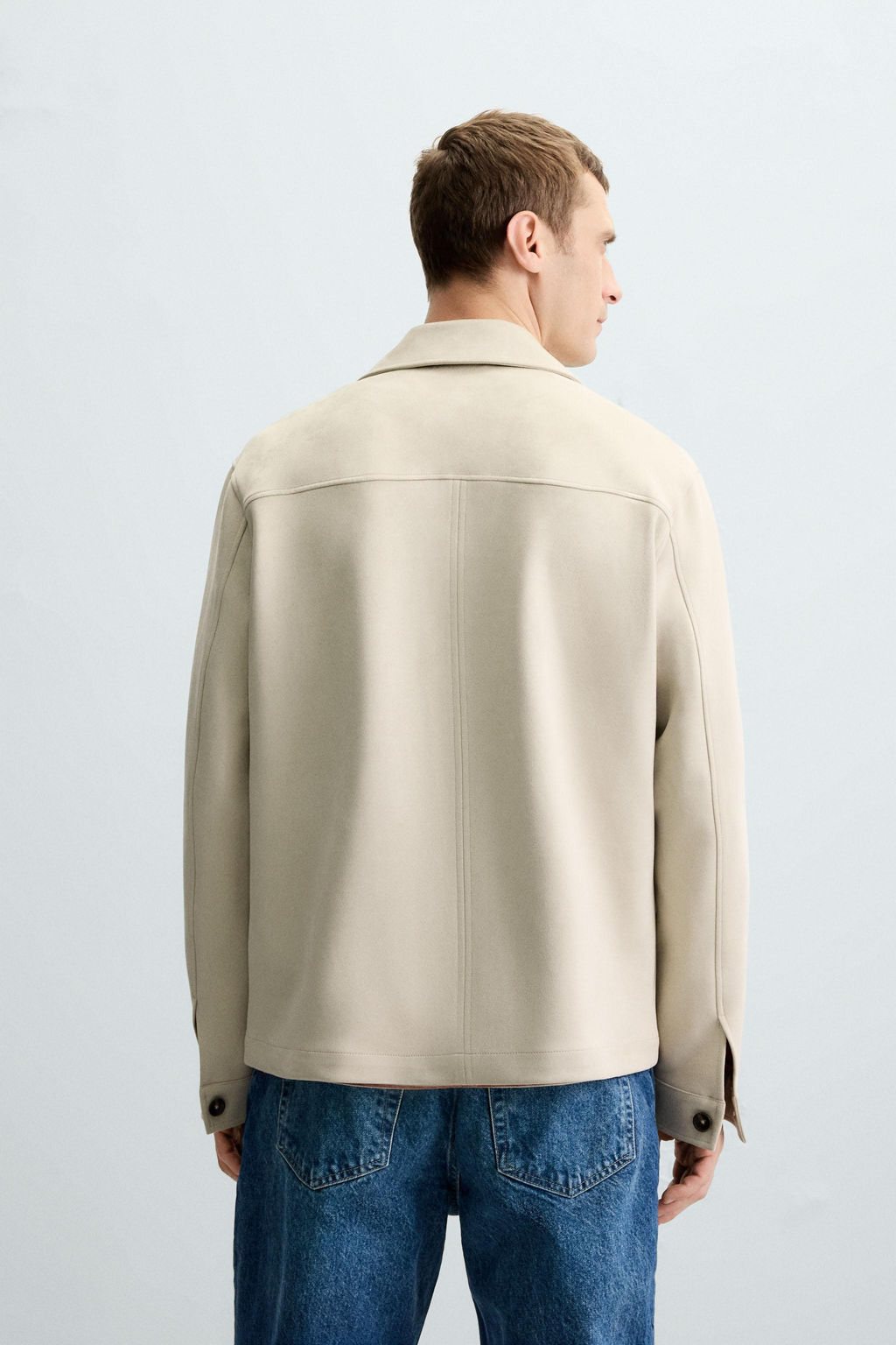 FAUX SUEDE OVERSHIRT - Zara фото 3