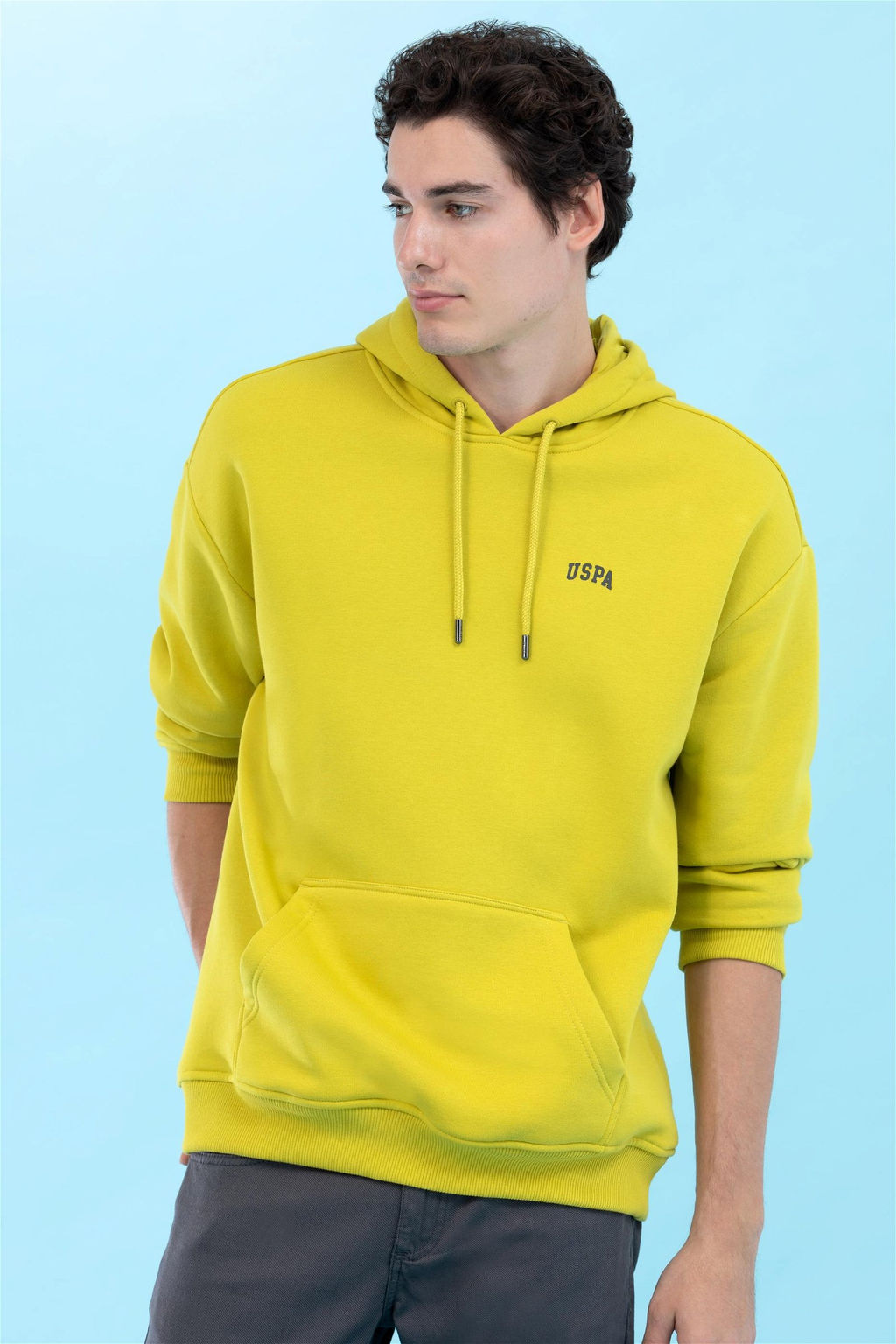 U. S. Polo Assn Базовая толстовка оверсайз с капюшоном Арахис (унисекс) - U.s. polo assn фото 7