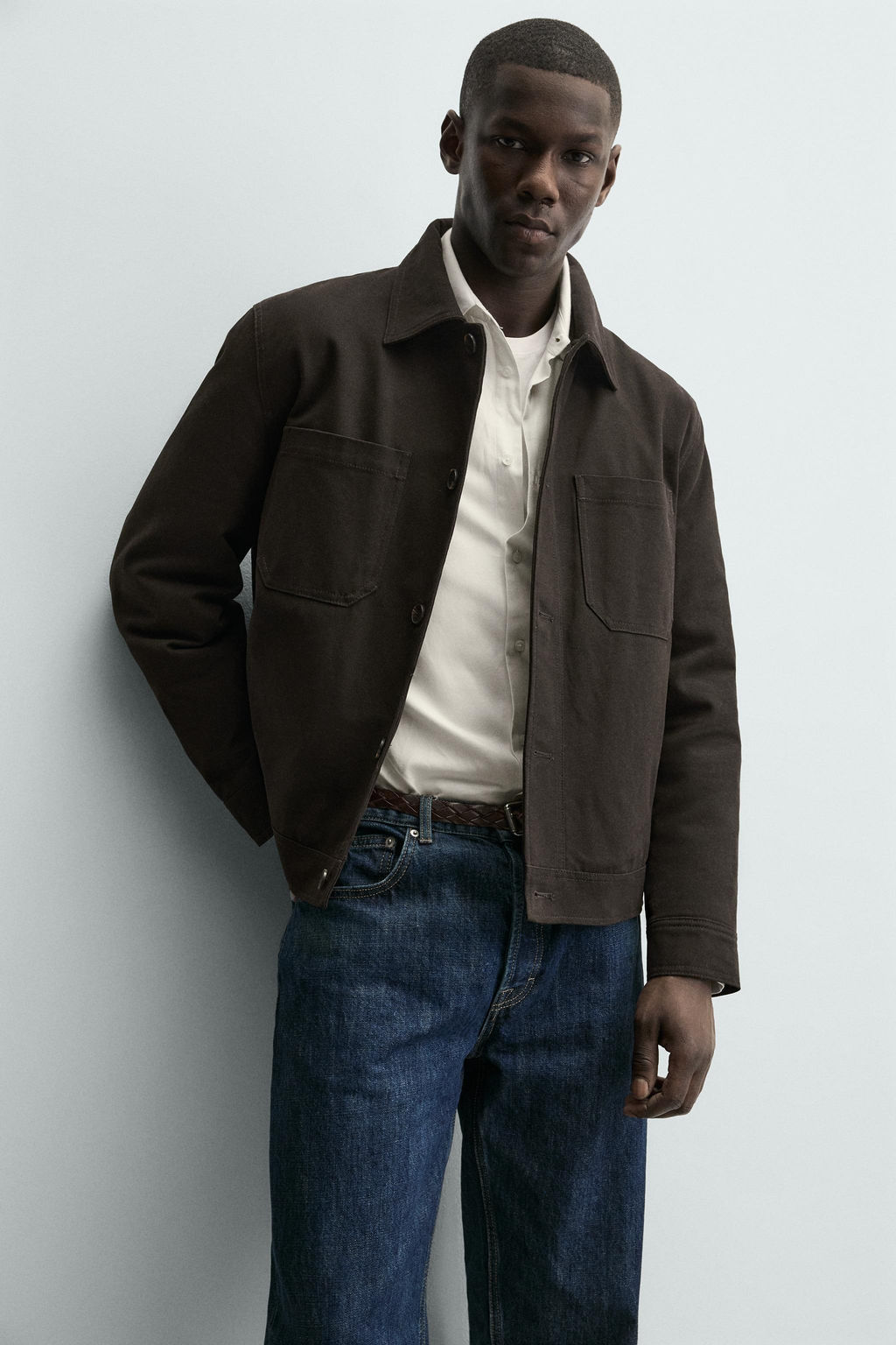 SOBRECAMISA ACOLCHADA BOLSILLOS / Chocolate - Zara фото 6
