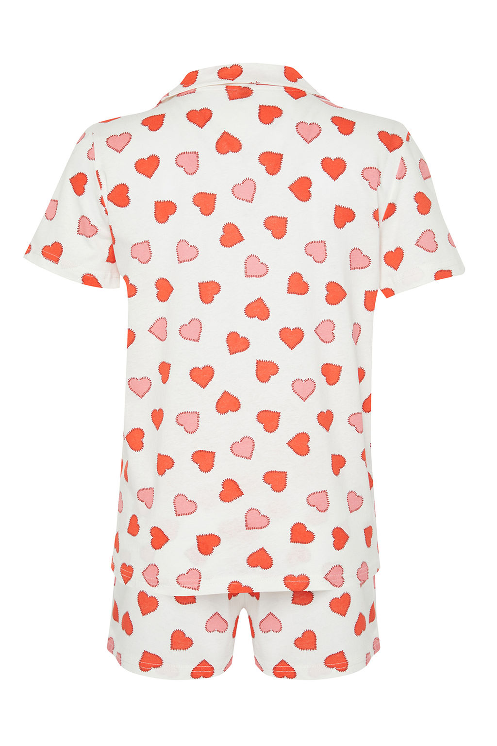 Cok Renkli %100 Pamuklu Kalpli Sortlu Orme Pijama Tak?m? THMSS24PT00152 - Trendyolmilla фото 8