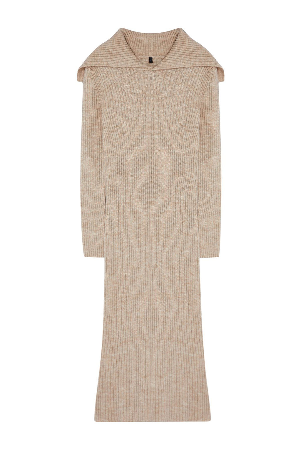 TRENDYOLMILLA Antrasit Midi Triko Yumusak Dokulu Devrik Yaka Elbise TWOAW25EL00016  фото 13