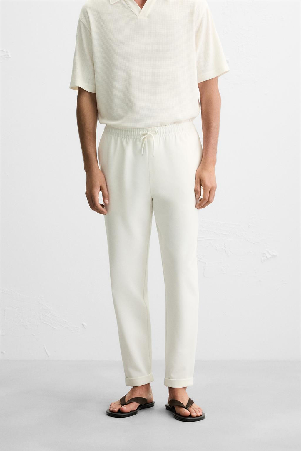 EASY CARE JOGGER WAIST TROUSERS - Zara фото 21