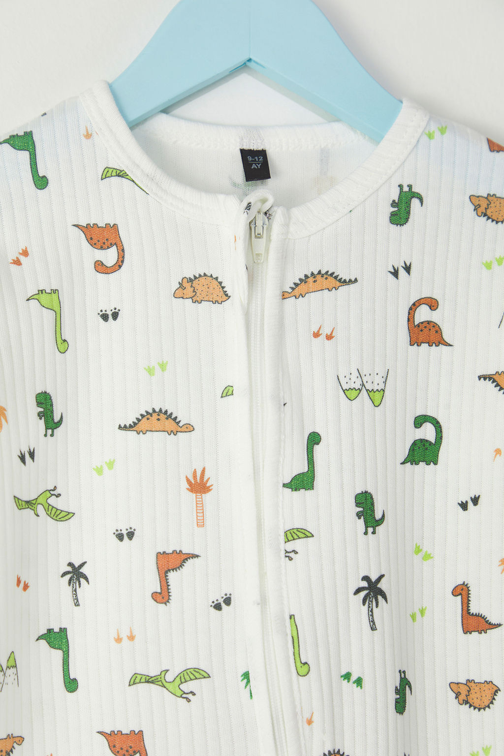 Ekru Erkek Bebek %100 Pamuk Bask?l? Uzun Kol Orme Tulum TKDSS25TU00001 - Trendyolmilla фото 2