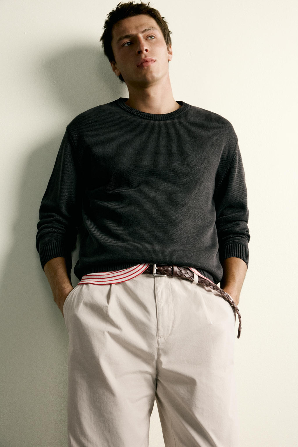 PANTAL?N CHINO STRAIGHT FIT PLIEGUES / Crudo - Zara фото 6