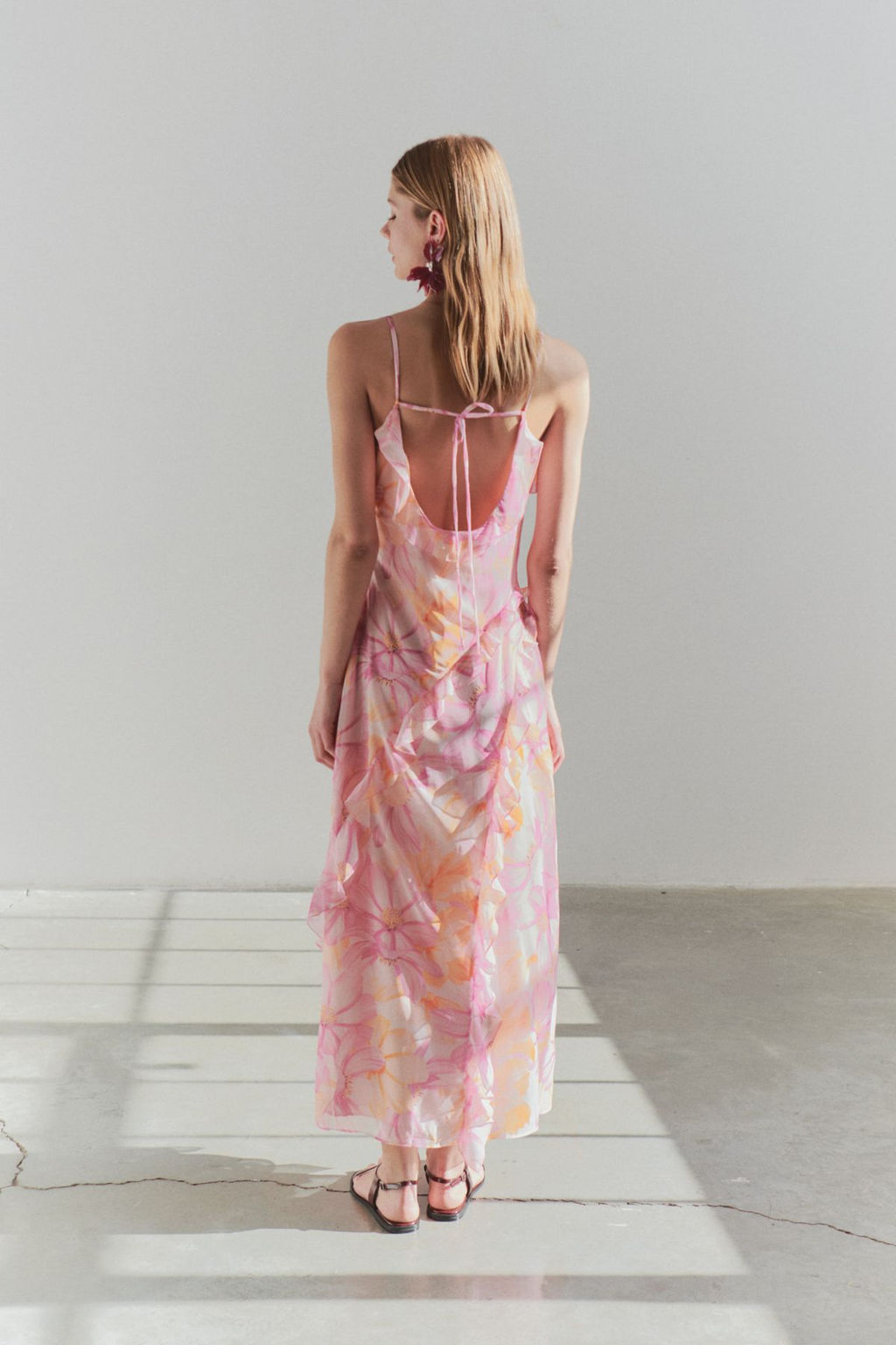 TRENDYOLMILLA Limited Edition Pembe F?rf?rl? Maxi Dokuma Elbise TWOSS25EL00517  фото 2