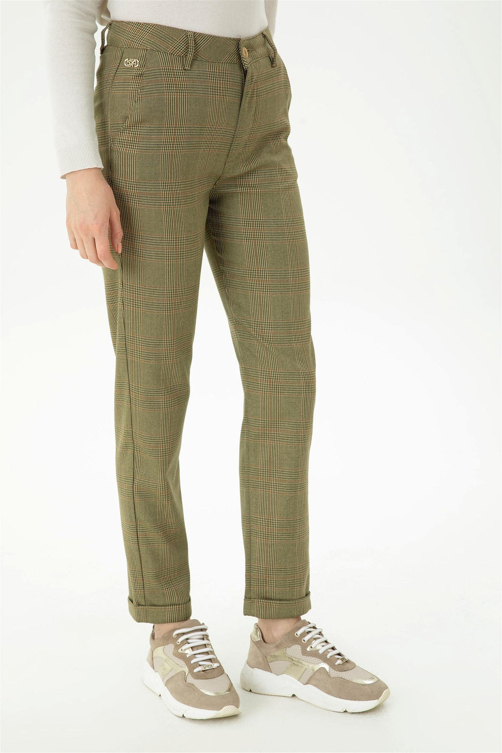 Женские брюки из плотной ткани светло-хаки - U.s. polo assn фото 9