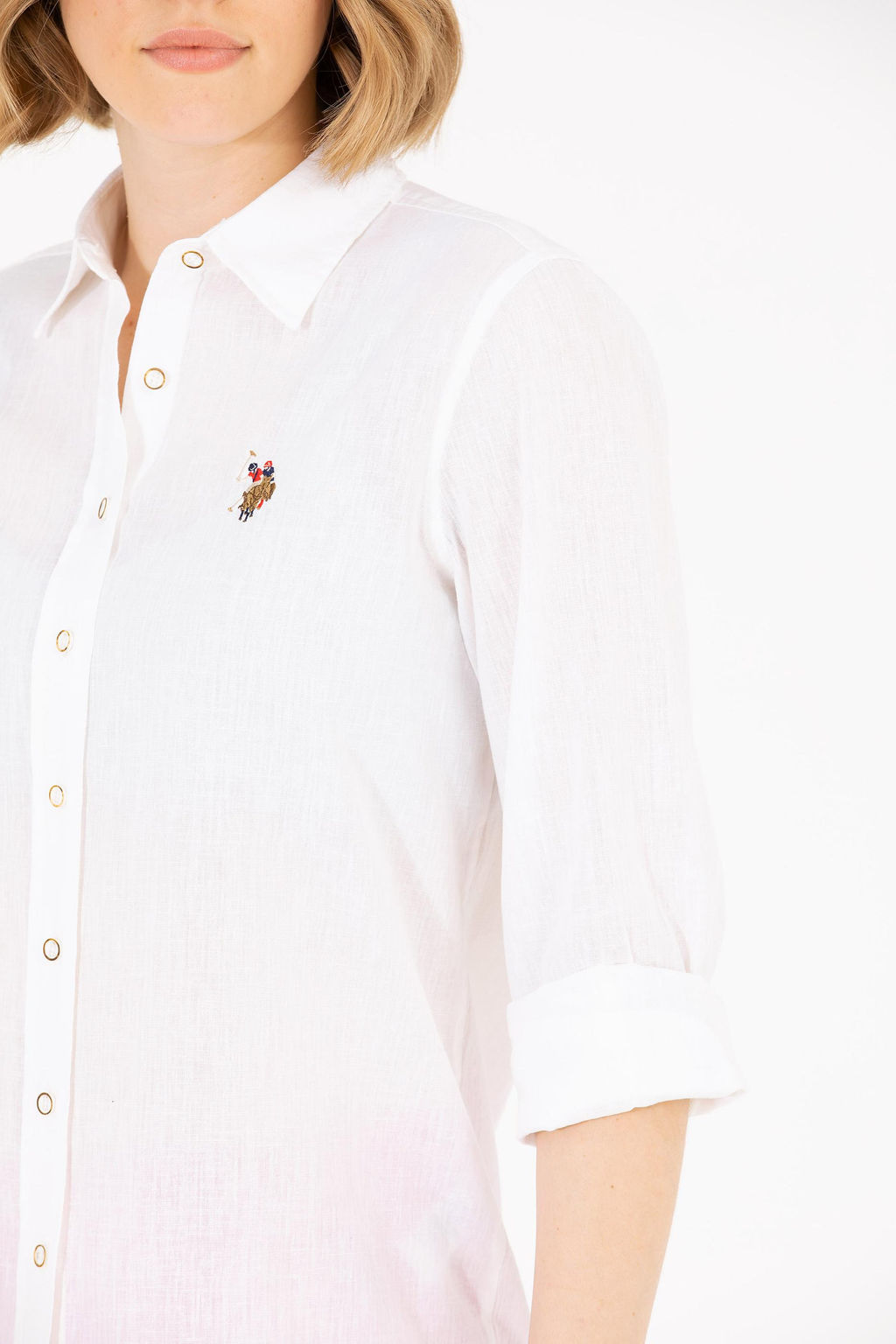 Рубашка женская белая Uzunkol Basic - U.s. polo assn фото 7