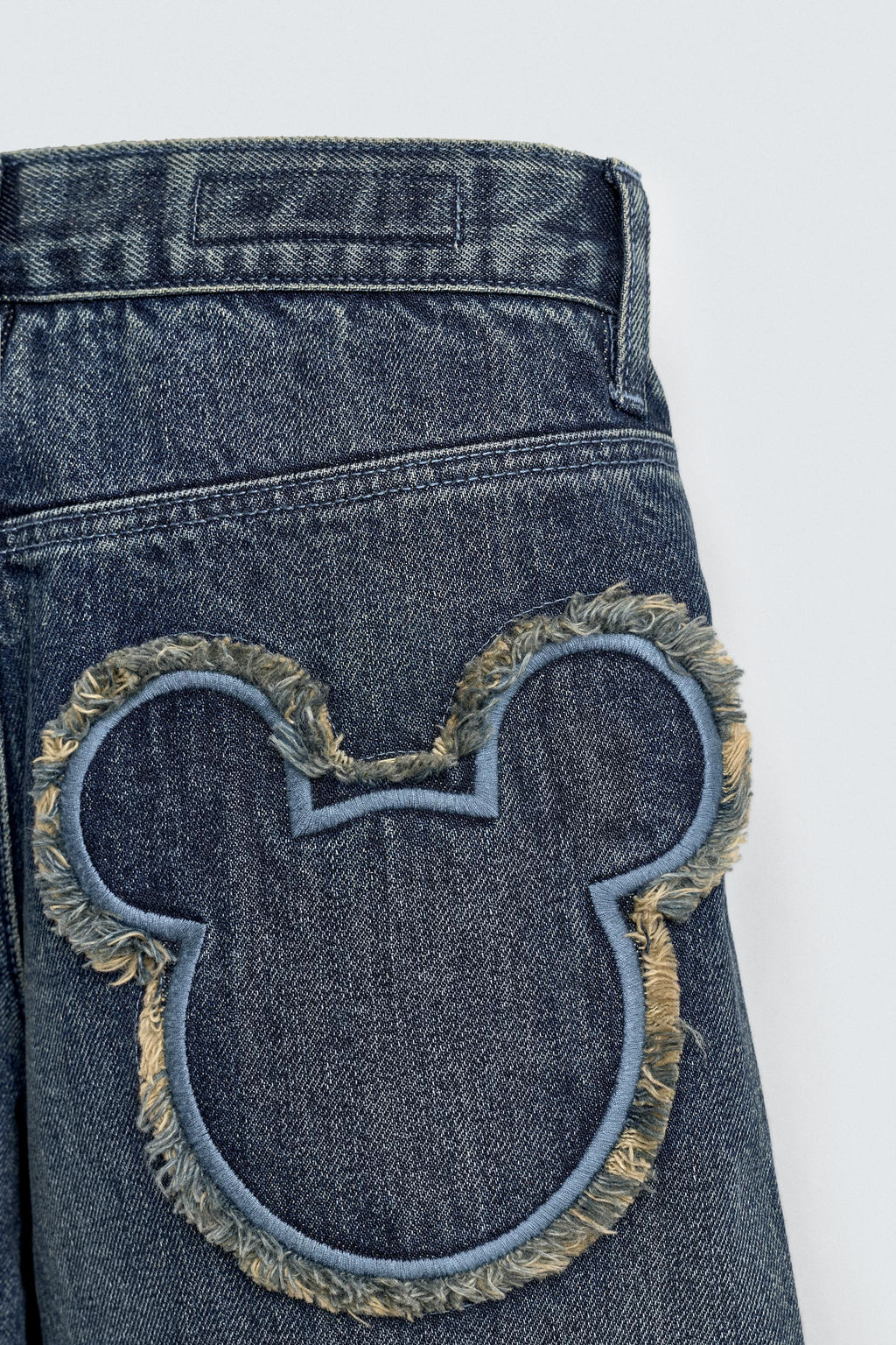 MICKEY SILHOUETTE PATCH WIDE-LEG JEANS HARRY LAMBERT FOR ZARA X DISNEY  фото 4