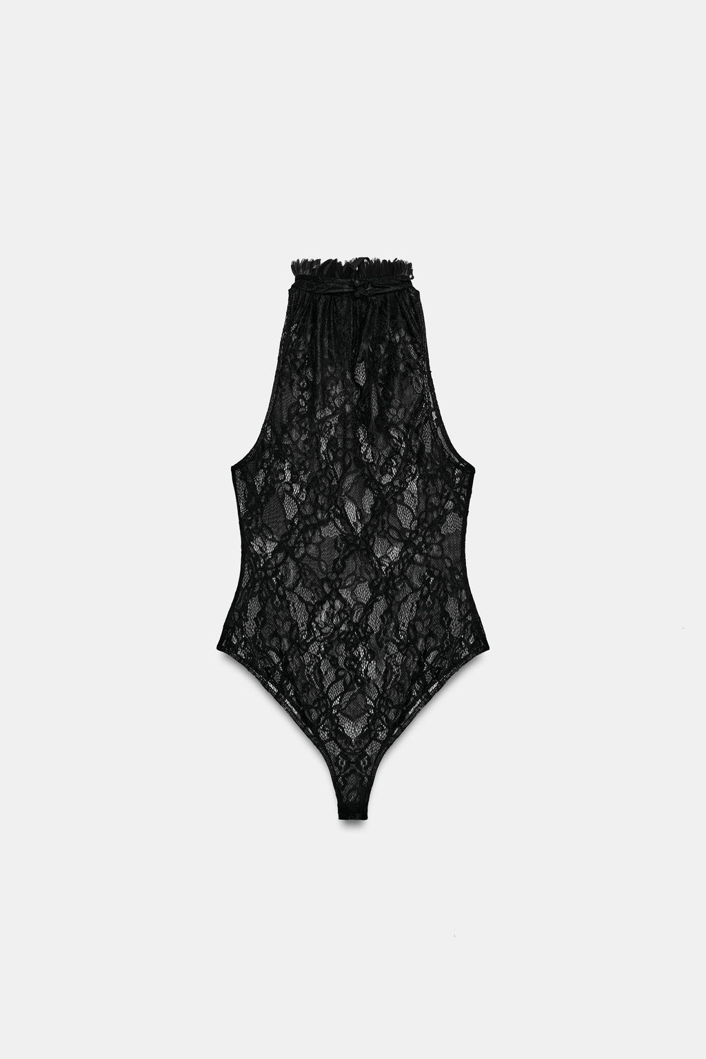 BODY HALTER ENCAJE / Negro - Zara фото 4