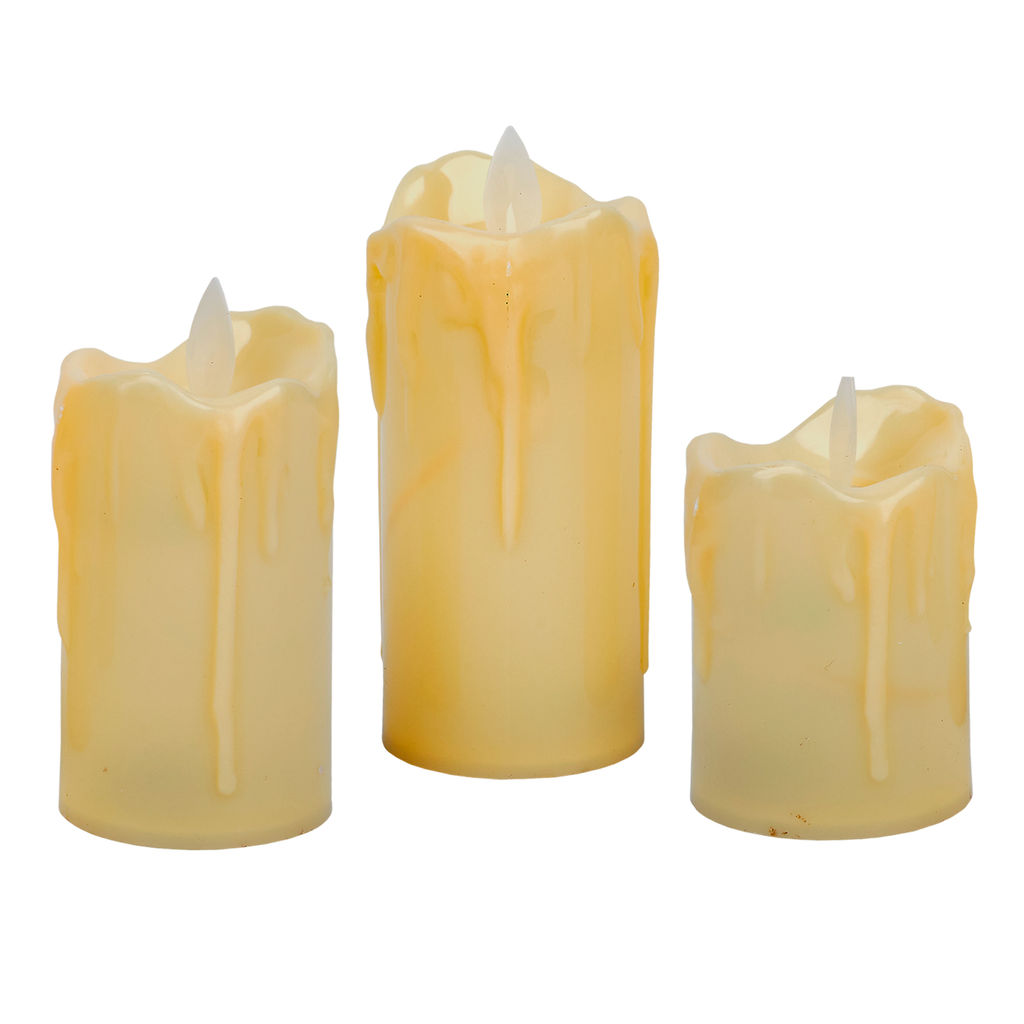 ULD-F063 WW CANDLE SET3 Фигура светодиодная Свеча на батарейках LR44 (в/к), в составе набора из 3 штук. 1 светодиод. Теплый белый свет. TM Uniel