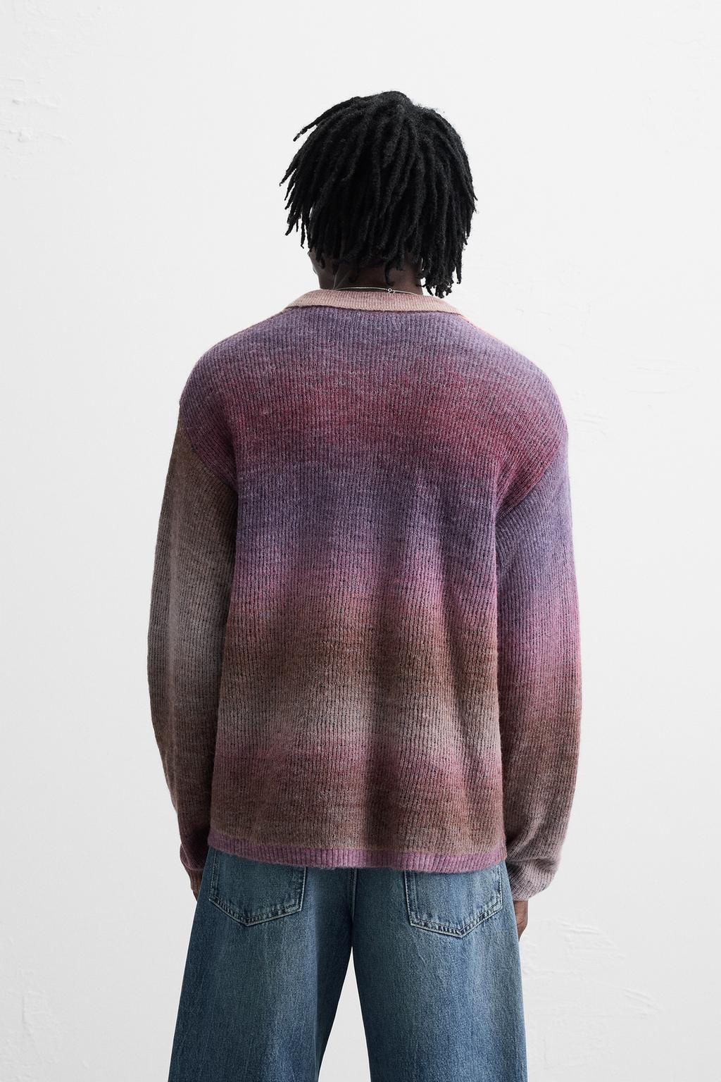 GRADIENT KNIT POLO SHIRT - Zara фото 3
