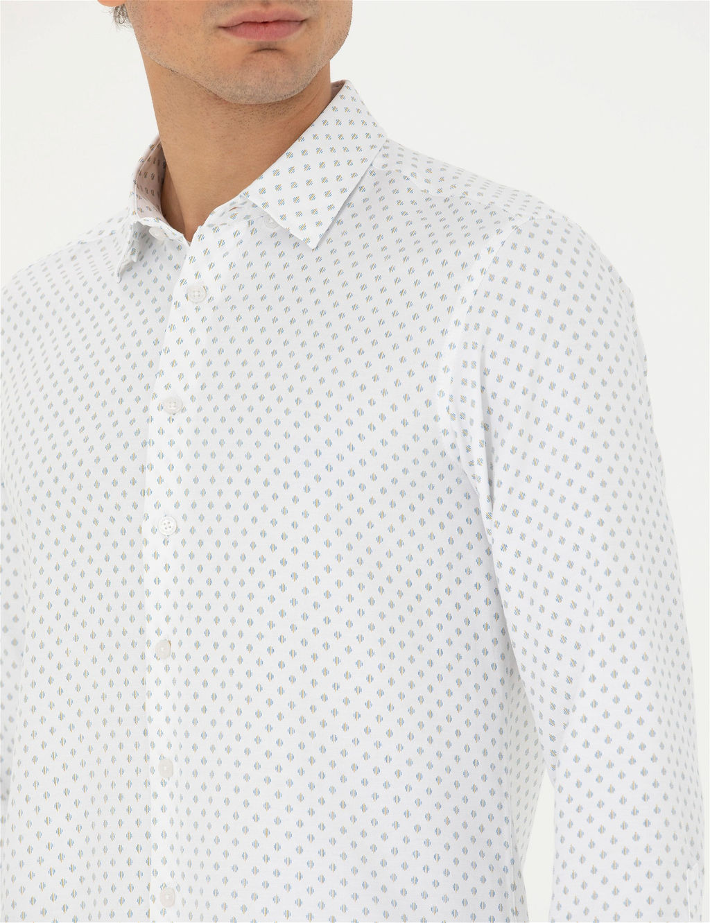 Petrol Slim Fit Uzun Kollu G_mlek - Pierre cardin фото 7