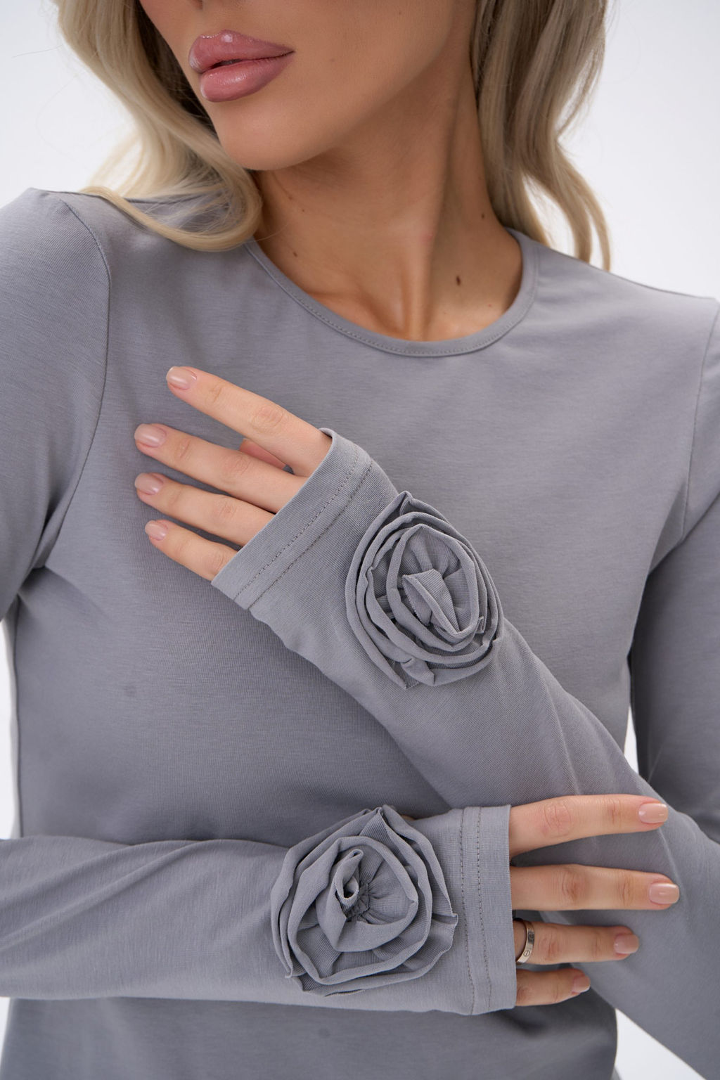 Лонгслив Эми (серый) - Эльза фото 9