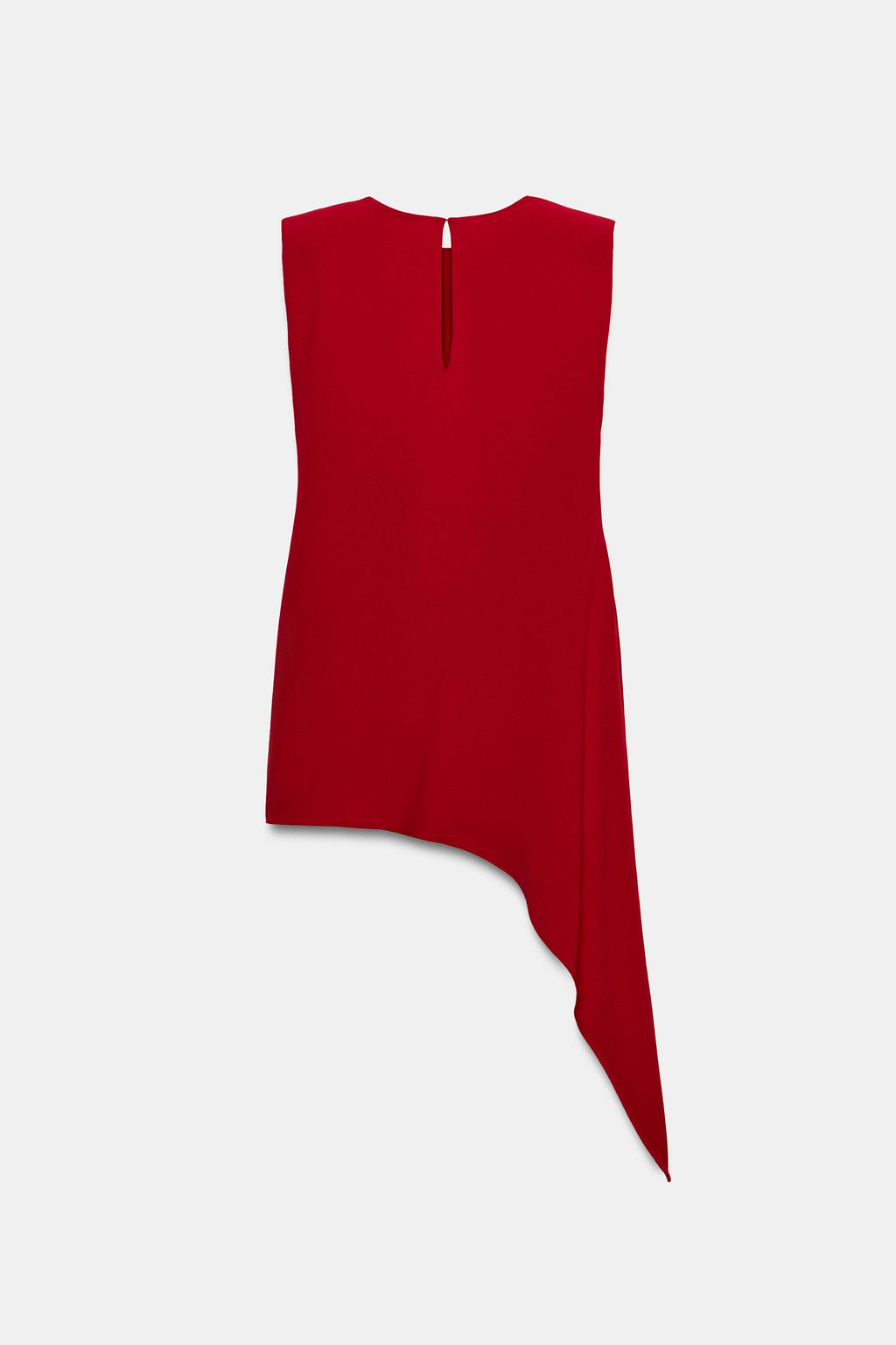 VESTIDO CORTO ASIM?TRICO HOMBRERAS / Rojo oscuro - Zara фото 6
