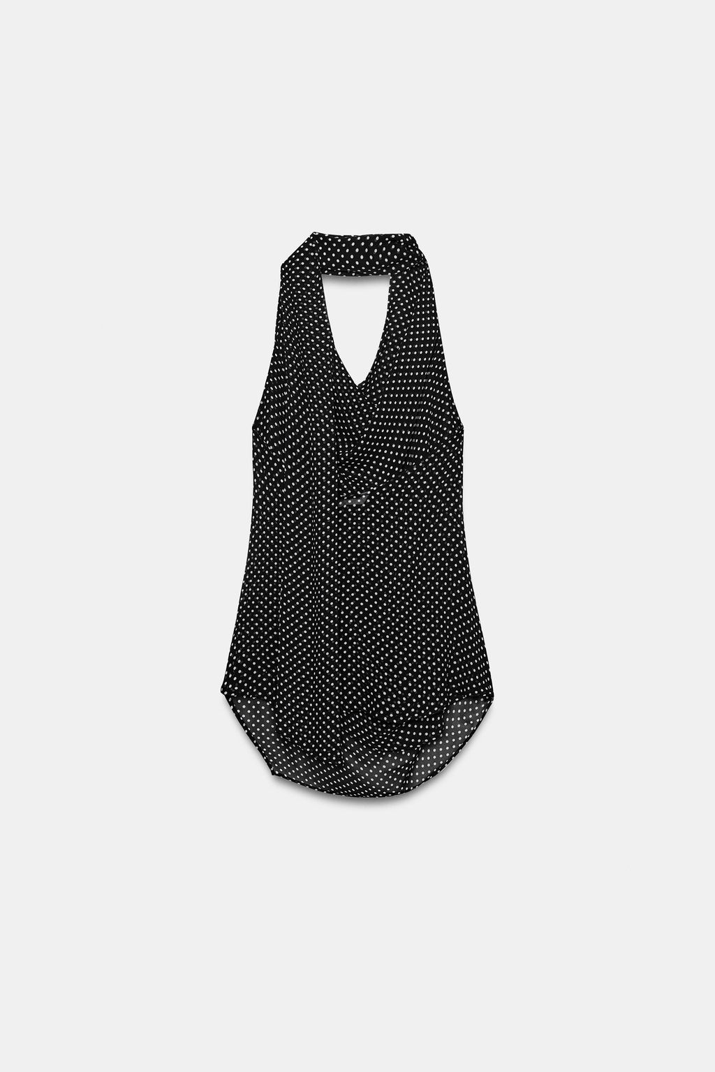 TOP HALTER LUNARES ZW COLLECTION / Negro / Blanco - Zara фото 7