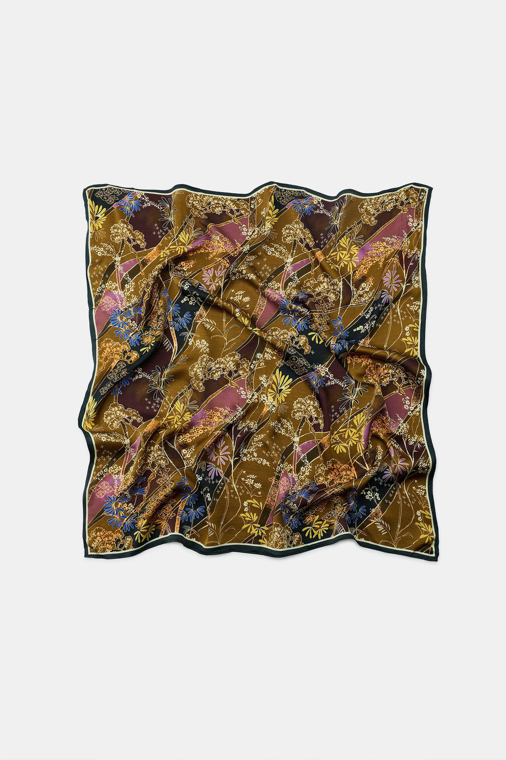 PA?UELO VISCOSA ESTAMPADO FLORAL / Oliva - Zara фото 3