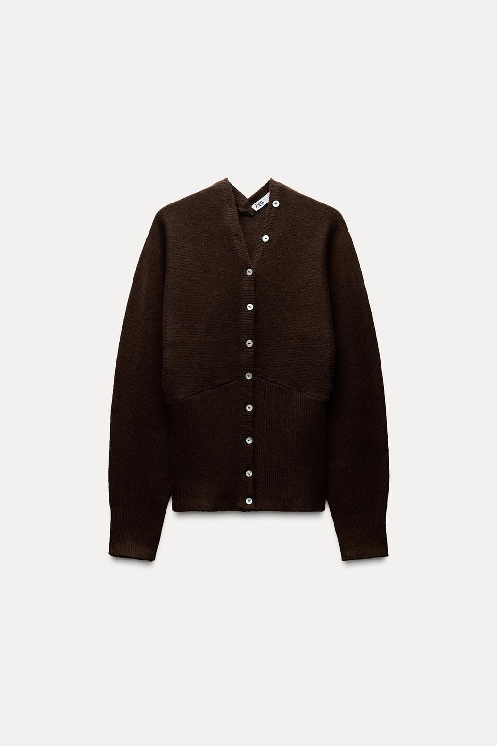FITTED KNIT CARDIGAN - Zara фото 4