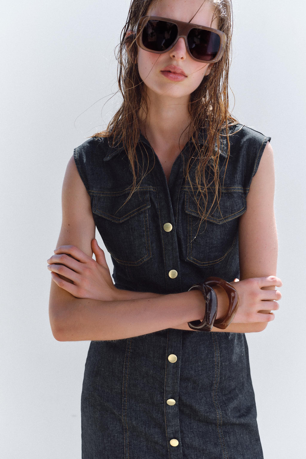 Z1975 DENIM MINI DRESS - Zara фото 19