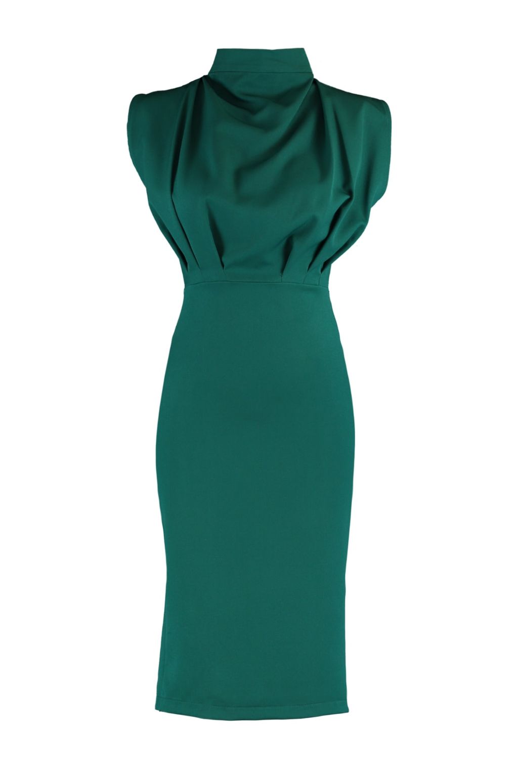 TRENDYOLMILLA Bordo Vucuda Oturan Dik Yaka Midi Kalem Etek Dokuma Elbise TWOAW20EL0311  фото 40