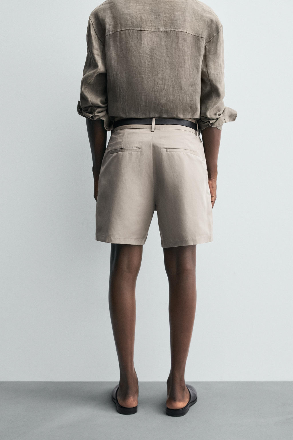RELAXED FIT PLEATED BERMUDA SHORTS - Zara фото 3