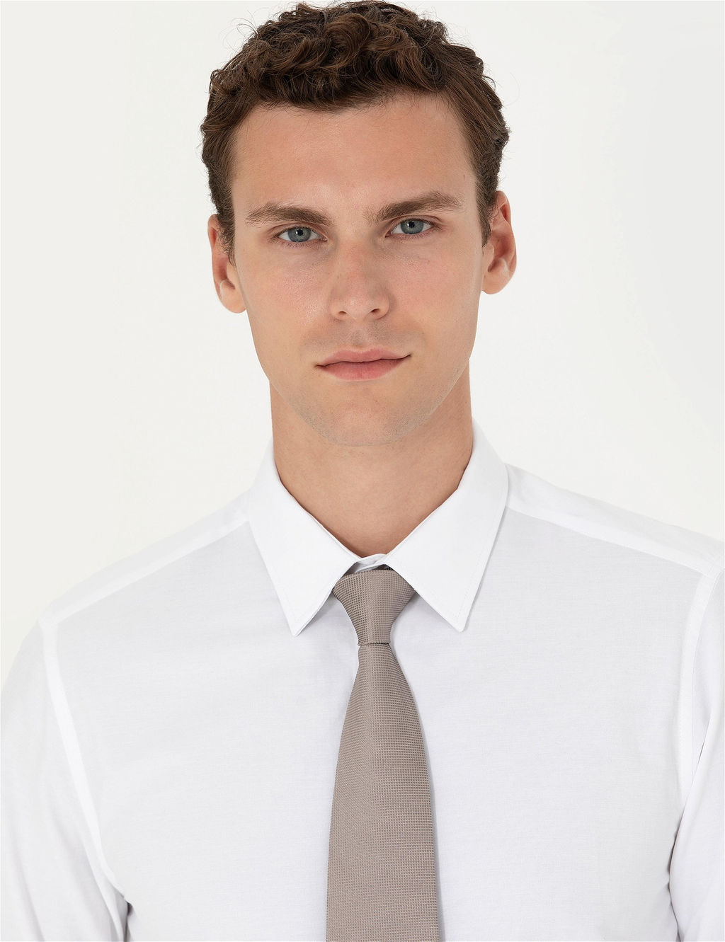 Beyaz Slim Fit Uzun Kollu Basic G_mlek - Pierre cardin фото 2