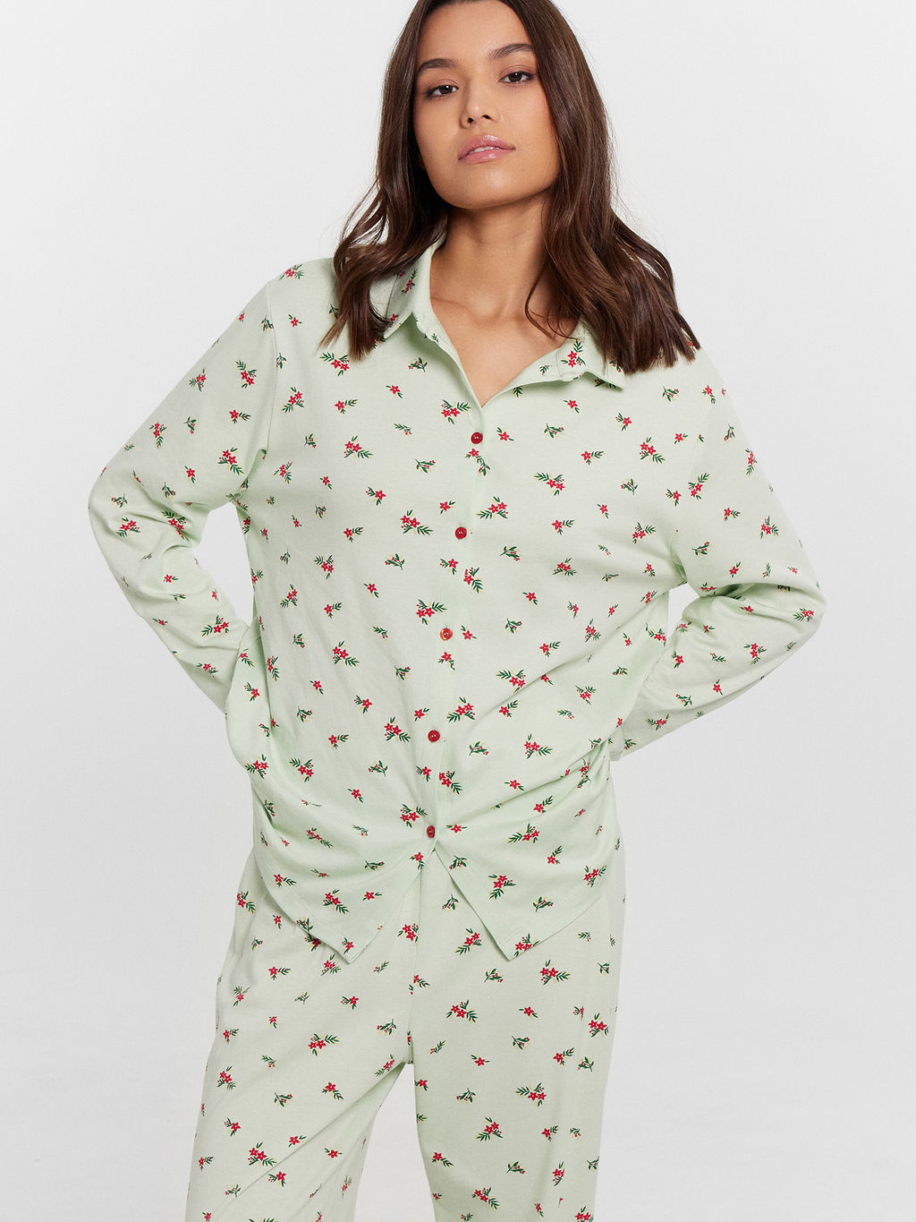 Пижама женская с принтом веточки на морской пене 592462 - Mark formelle фото 8