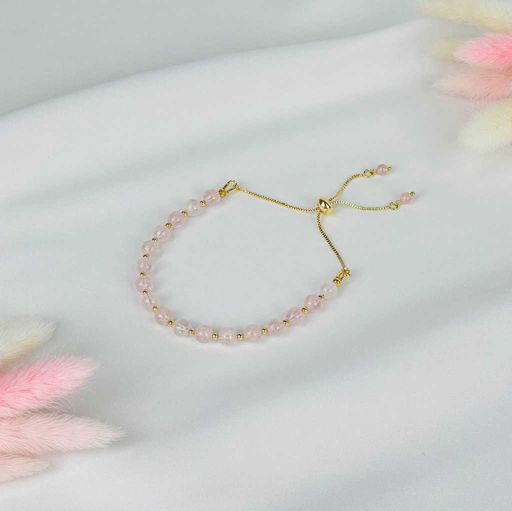 Браслет регулируемый из Морганита от 16 см