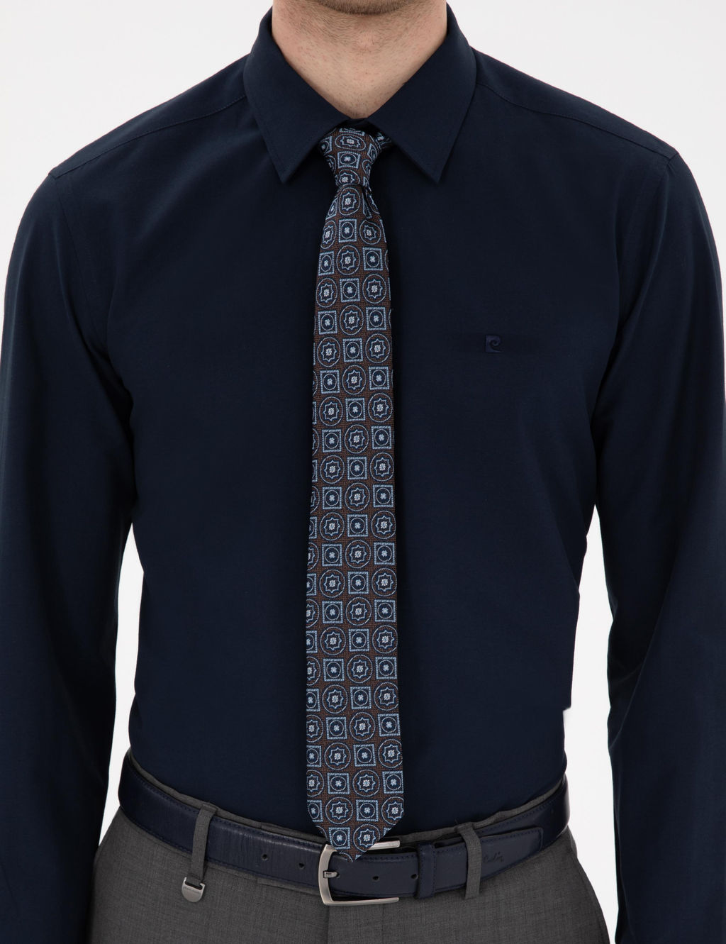 Lacivert Slim Fit Uzun Kollu Basic G_mlek - Pierre cardin фото 5